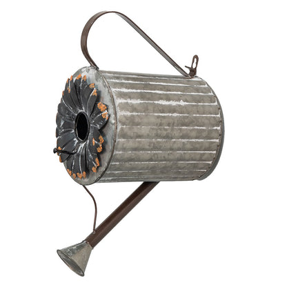 Vogelhuis Gieter 18x25x41 cm Grijs Metaal Vogelhuisje Hangd