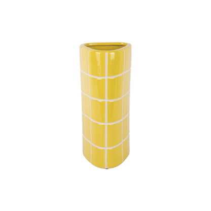 Vaas keramiek 26 cm geel