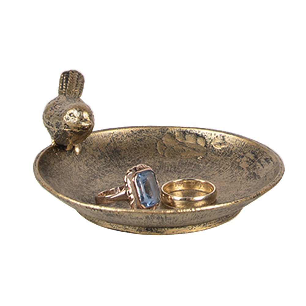 Decoratieschaal 10x9x4 cm goudkleurig metaal