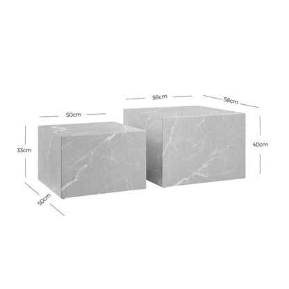 Coffee table grey set of 2