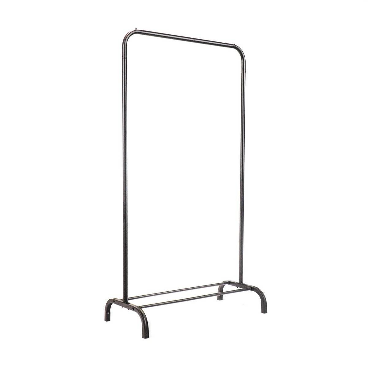 Kledingrek metaal zwart 80x40x150 cm