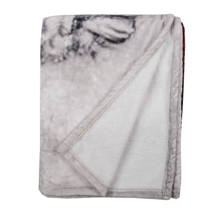 Plaid 130x170 cm wit grijs polyester