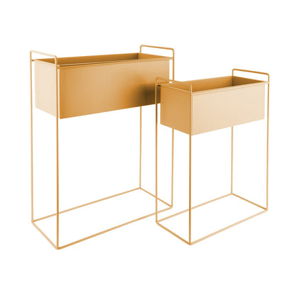 Plantenpotset Essence Straight 24x51x65 cm geel ijzer
