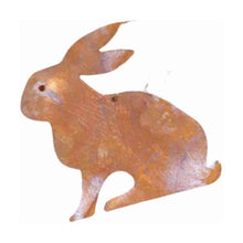 Paashaas decoratie 12x12 cm roestlook metaal