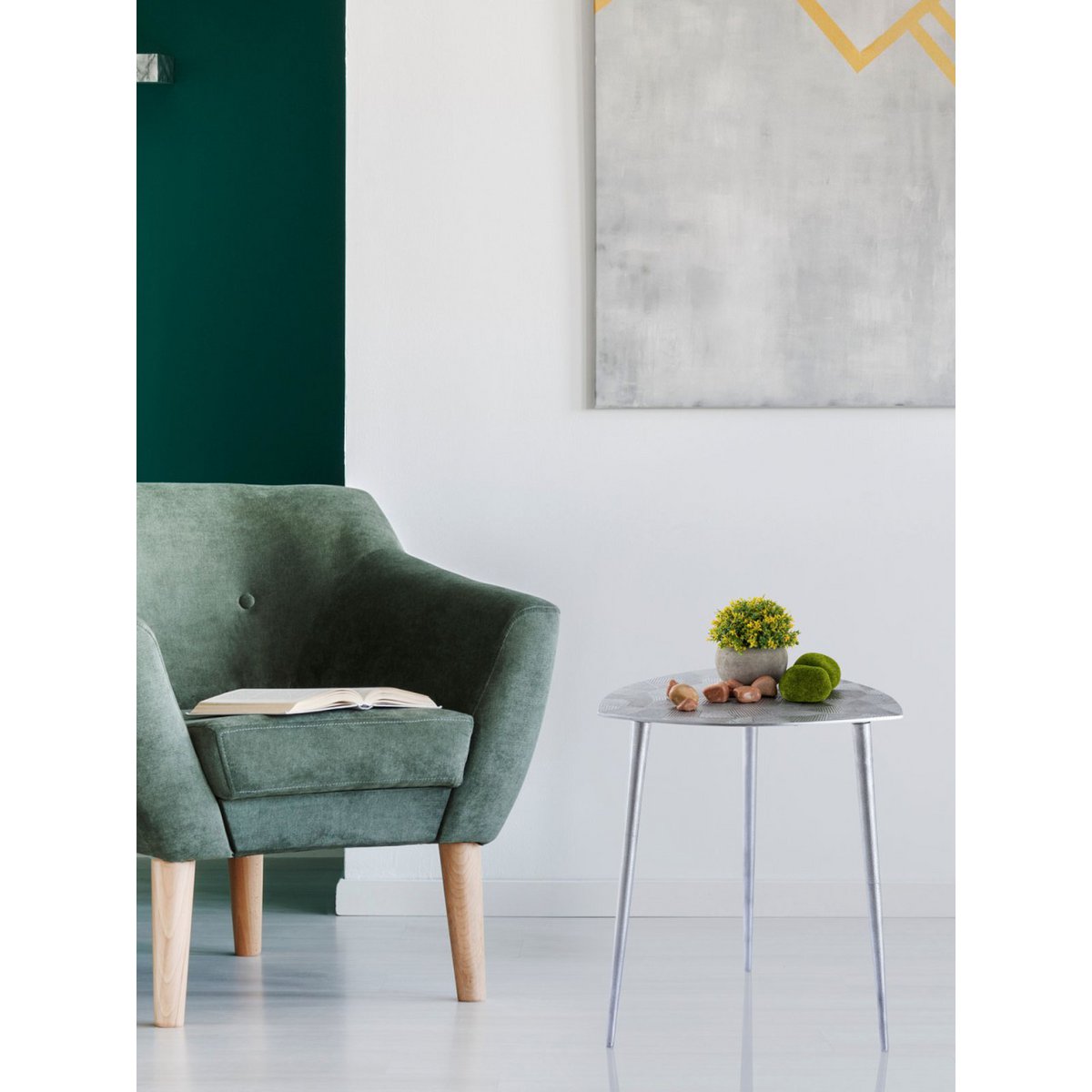 Aluminium Decoratieve Tafel Alster Driehoek 40x45x40 Cm