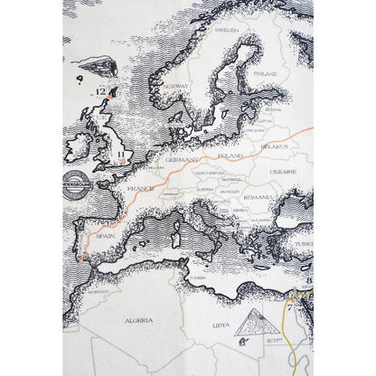 Katoenen wereldkaart 142x89 cm educatief