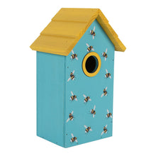 Vogelhuis 15x10x22 cm Blauw Hout