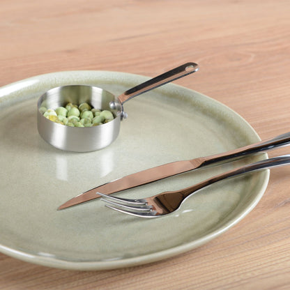 Mini steelpan 7x7x2.5 cm roestvrij staal