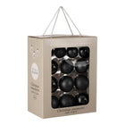 Kerstballen set 26 stuks glas zwart 5-7 cm