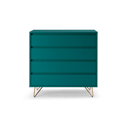 Ladekast 90x40x90 cm blauw MDF metaal