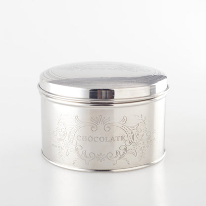 Opbergdoos rond 15x15x9 cm zilver roestvrij staal