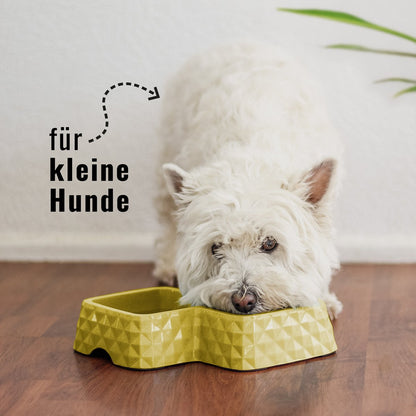 NE & NO® Bamboo Double Bowl for Cats and Dogs