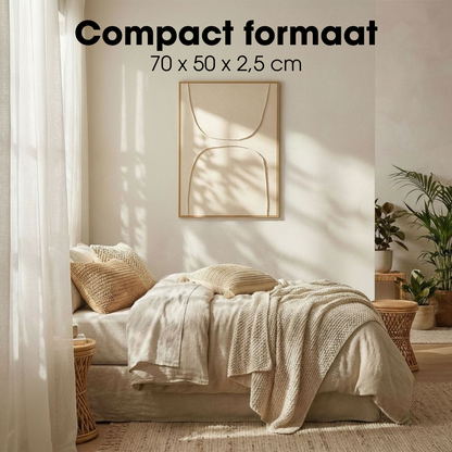 Wanddecoratie 70x50x3.5 cm polyester beige