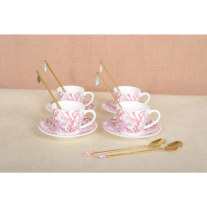Theelepels 6 stuks goud roestvrij staal 14 cm