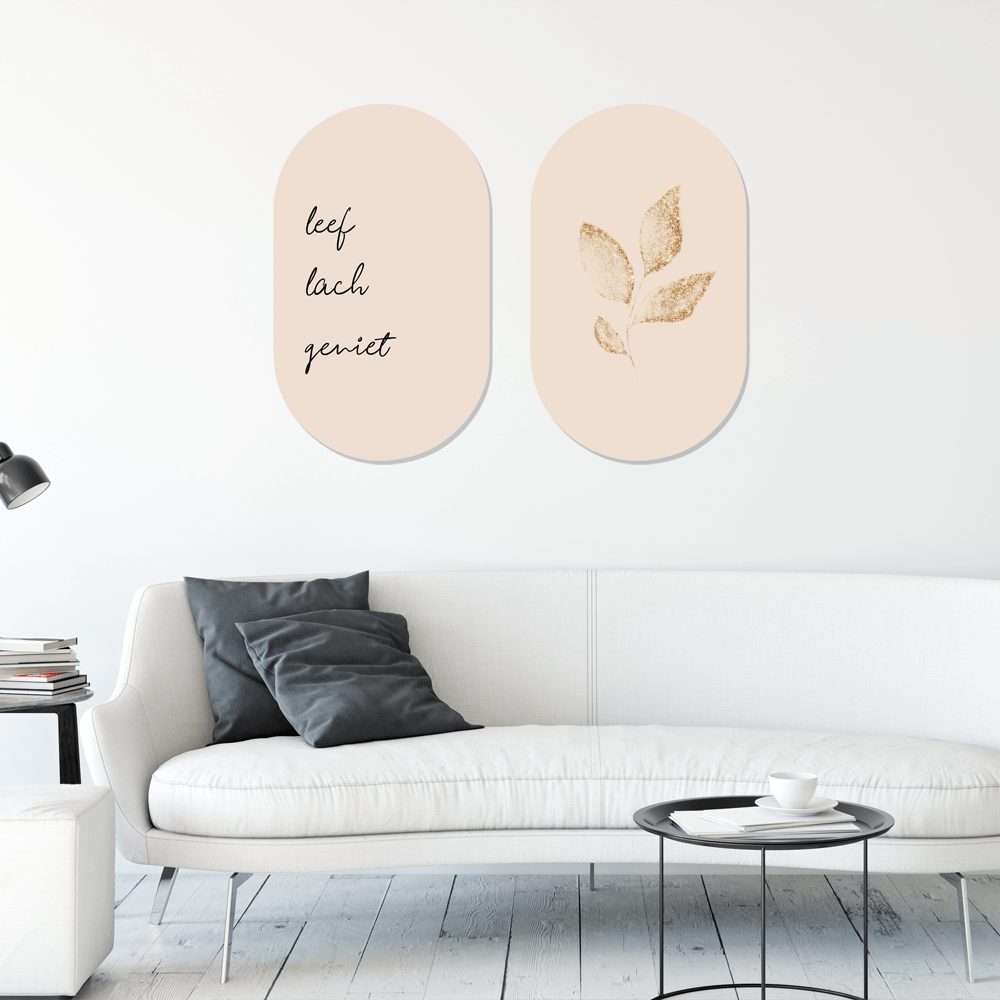 Wall oval live laugh enjoy
