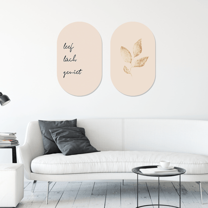 Wall oval live laugh enjoy