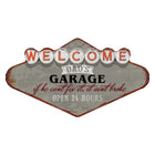Wall Decoration 49x27 cm Grey Red Iron Wall Decor