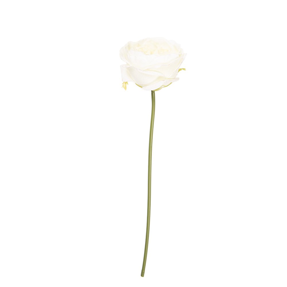 Artificial Flower Rose 35 cm White Plastic