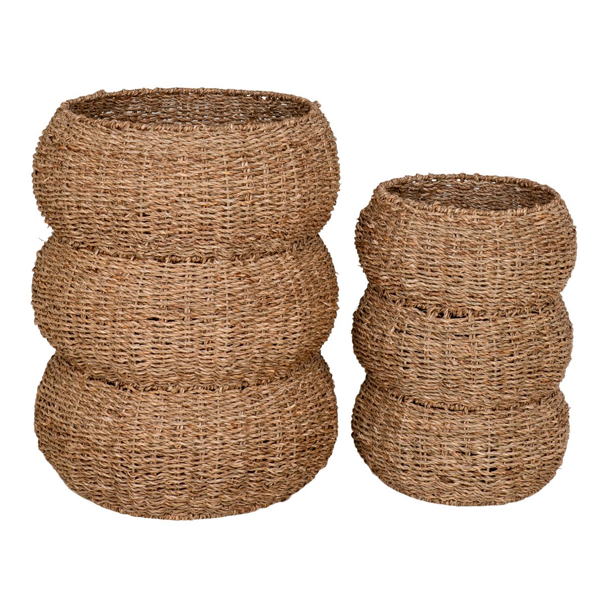 Set Van 2 Sarbas Manden Natuurlijk Zeegras Voor Opbergen