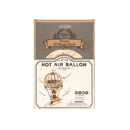Houten puzzel luchtballon 140 onderdelen 15,5x10,4x20,8 cm