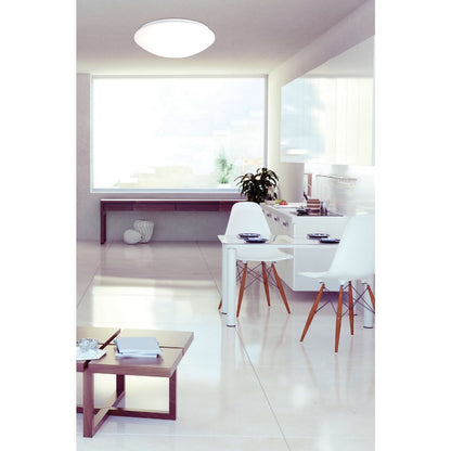 Plafondlamp LED rond 27 cm wit metaal kunststof