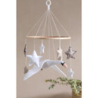 Babymobiel zwaan vilt wit brons mokka 21.5x40 cm