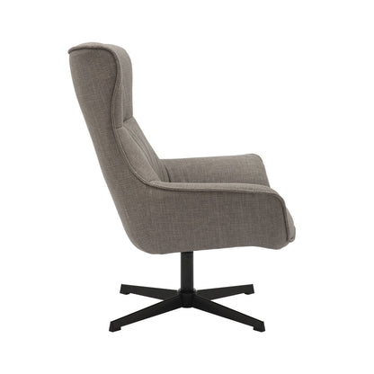 Fauteuil structuurstof taupe 85x83x103 cm