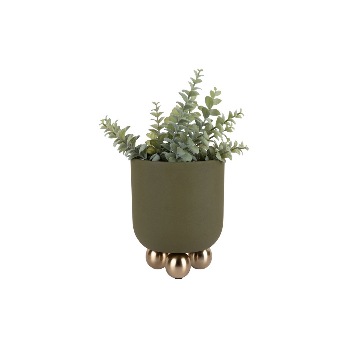 Plantenpot Estilo Klein 19 cm groen metaal