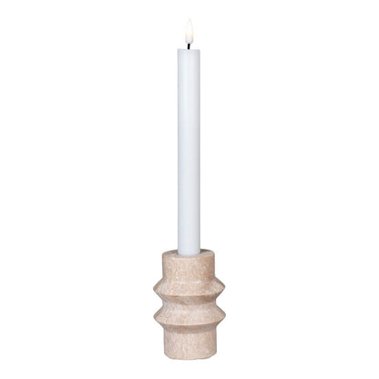 Kandelaar travertijn Ø7x10 cm beige