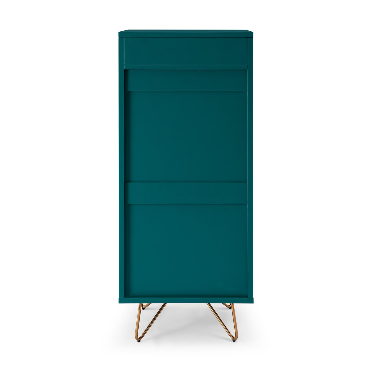 Ladekast 45x40x110 cm blauw met spiegel MDF metaal