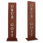 Roestbord Grüß Gott 71 cm metaal