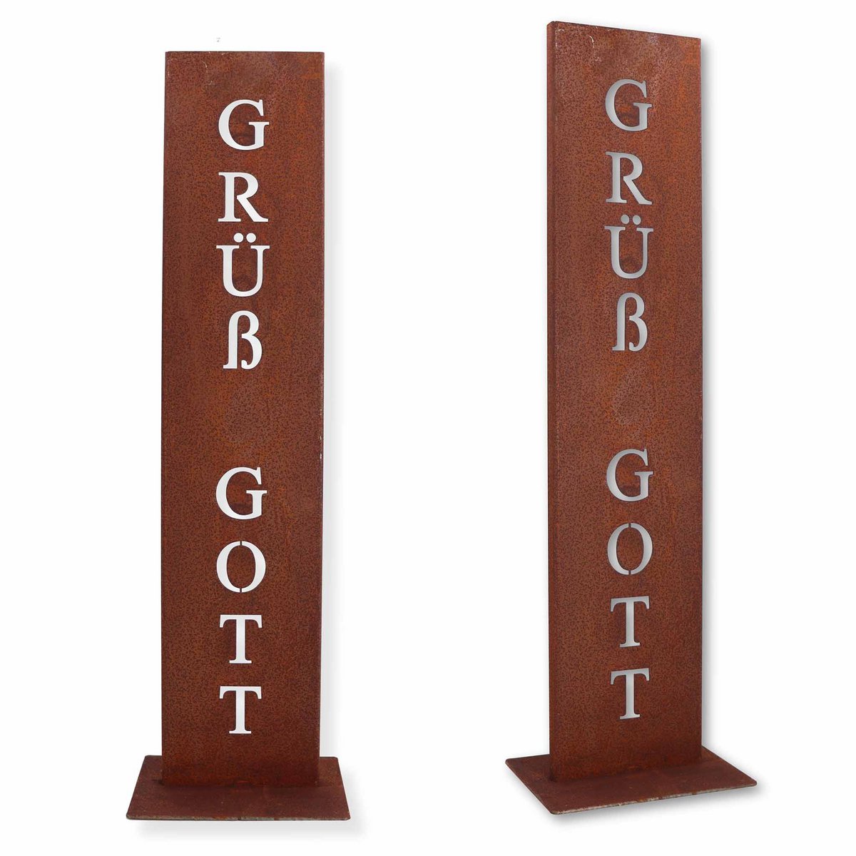 Roestbord Grüß Gott 71 cm metaal