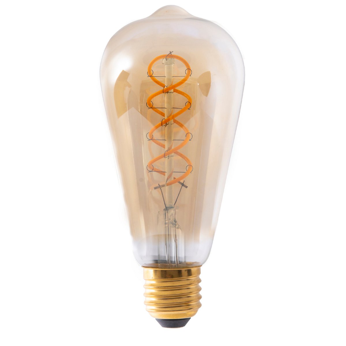 LED lamp E27 4W Ø 6,4 cm amber metaal glas