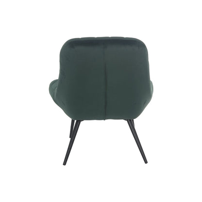Fauteuil groen fluweel XXL 76x85.6x85.6 cm