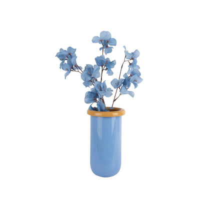 Vaas glas geel 14x14x25 cm