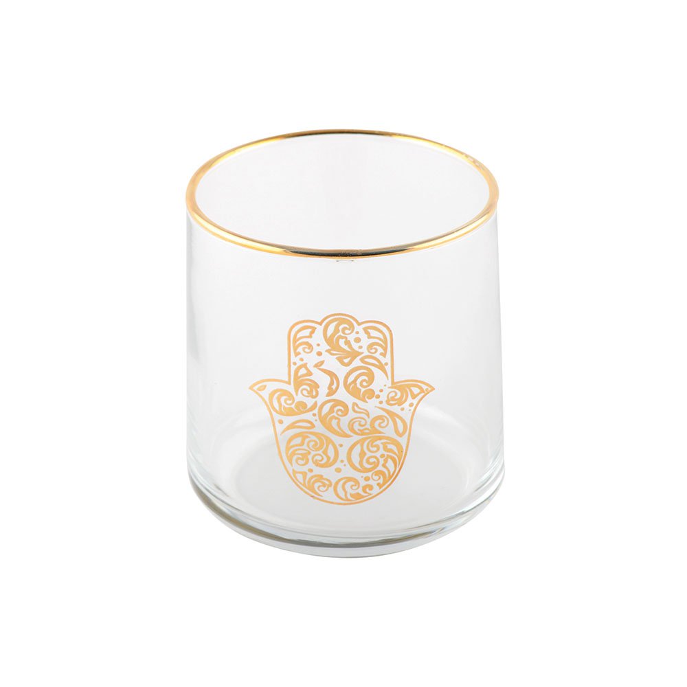Waterglazen set van 4 wit goud 7x7x8 cm