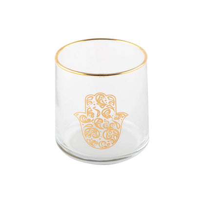Waterglazen set van 4 wit goud 7x7x8 cm