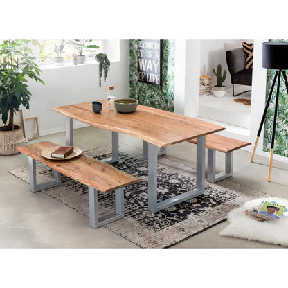 Eettafel 240x100 cm natuurlijk acacia 56 mm