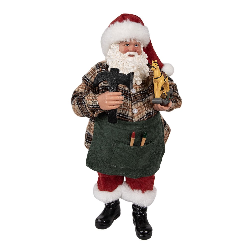 Kerstman decoratie 16x8x28 cm rood groen