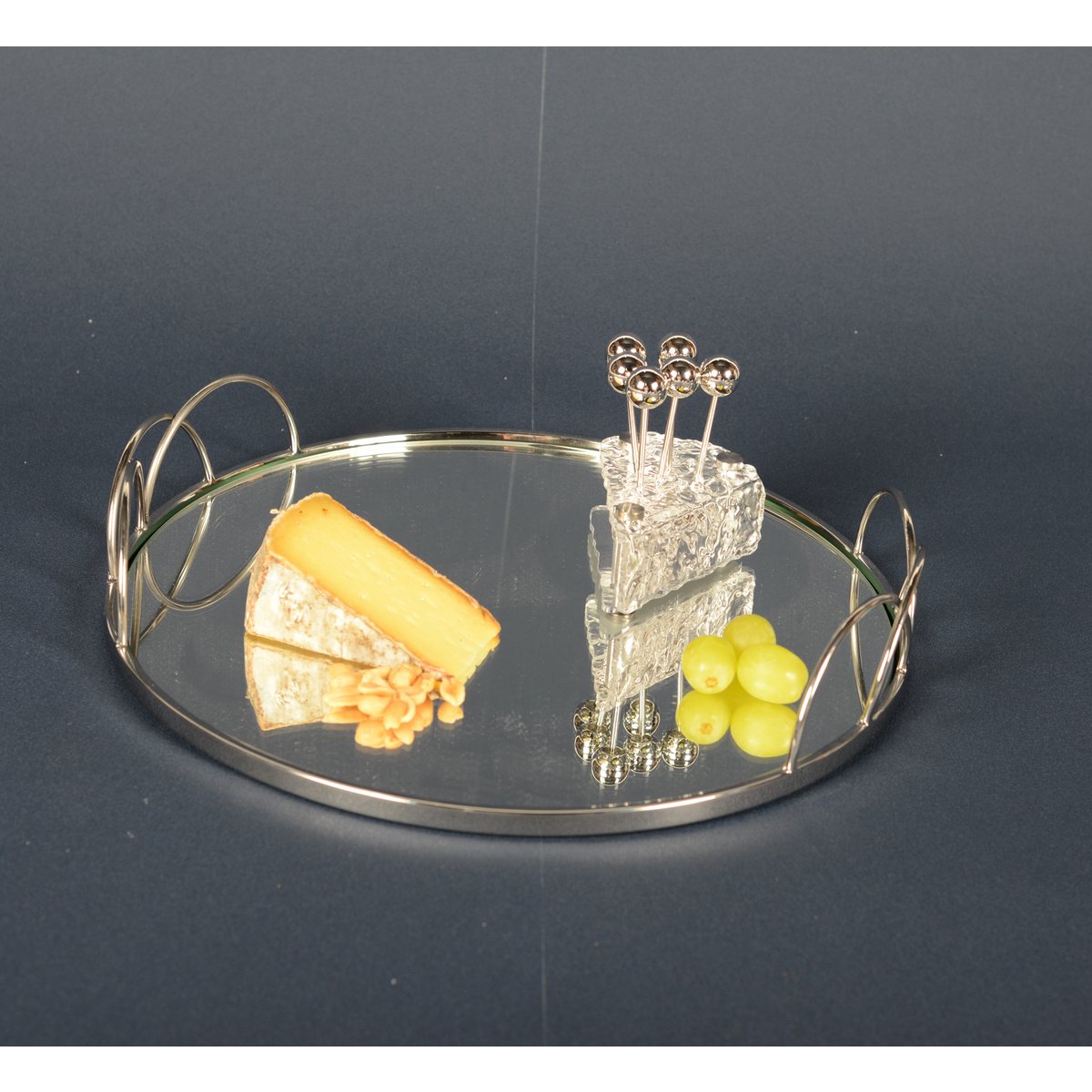 Aperitief spikes 6 stuks zilver metaal