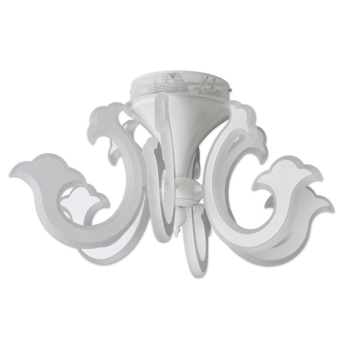 Led Crown Ludwig Kroonluchter Wit Metaal 66 Cm Leds