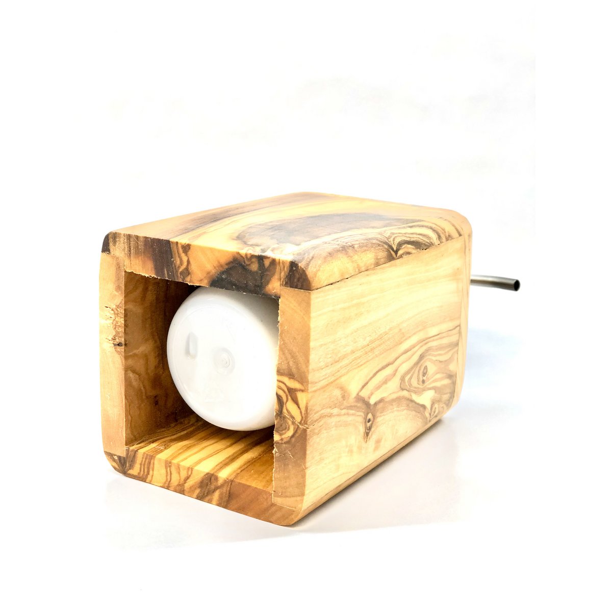 Zeepdispenser olijfhout RVS 150ml