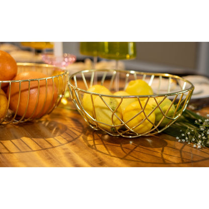 24x24x10cm gilded bread basket