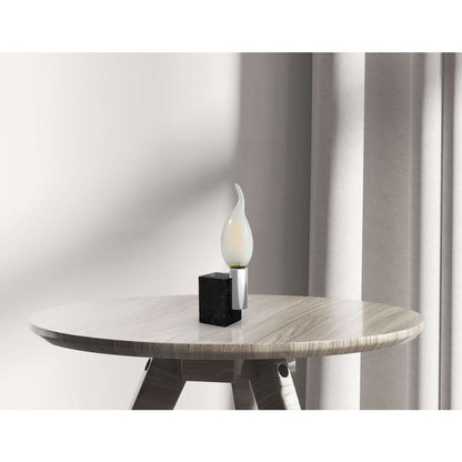 6 Set geleide kaarsen windvlaag met E14 -versie, glas, warm wit, voor eetkamer, woonkamer, gang of kantoor
