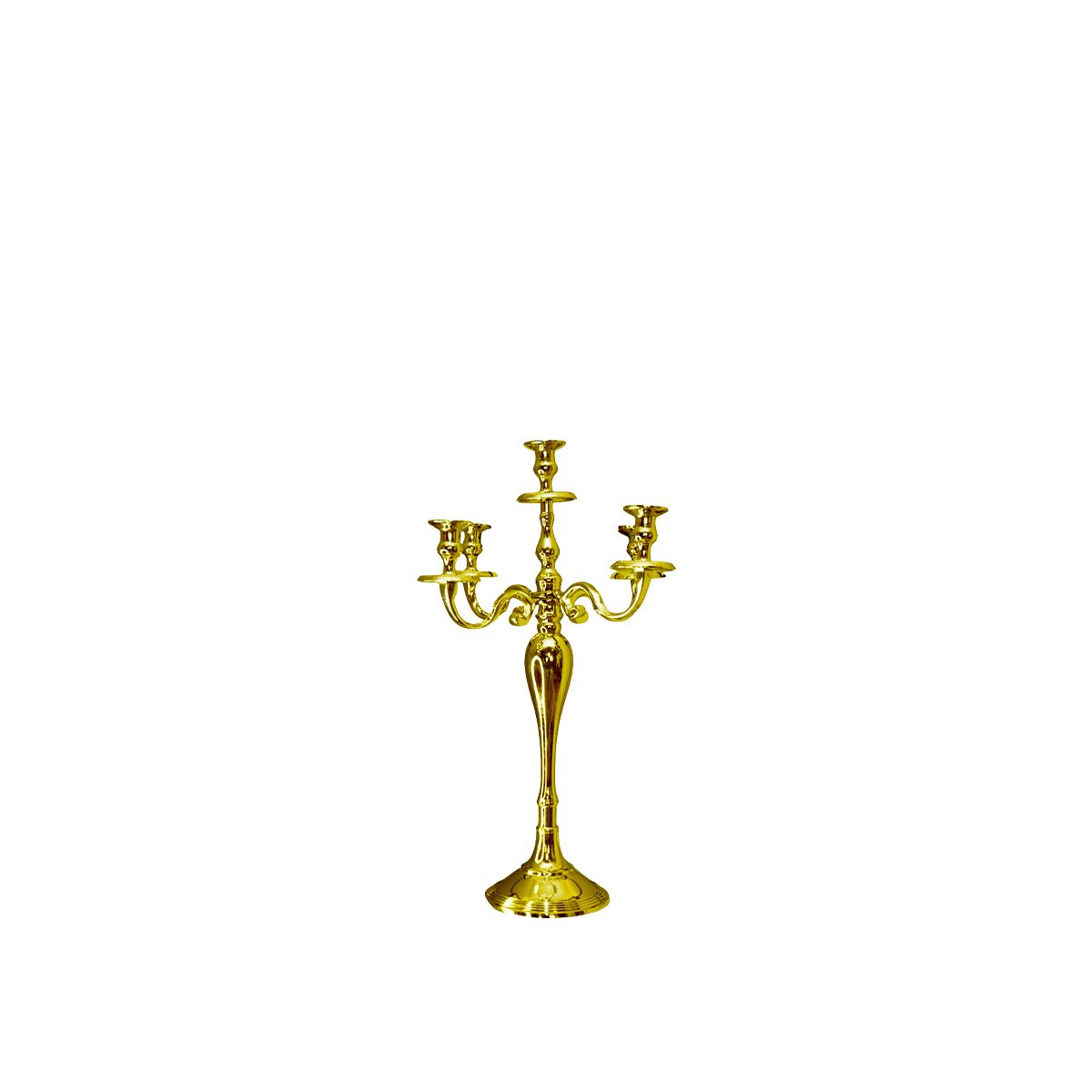Kandelaar 40 cm goud 28x28 cm