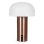 Soham LED tafellamp oplaadbaar wit koper 15x15x22 cm