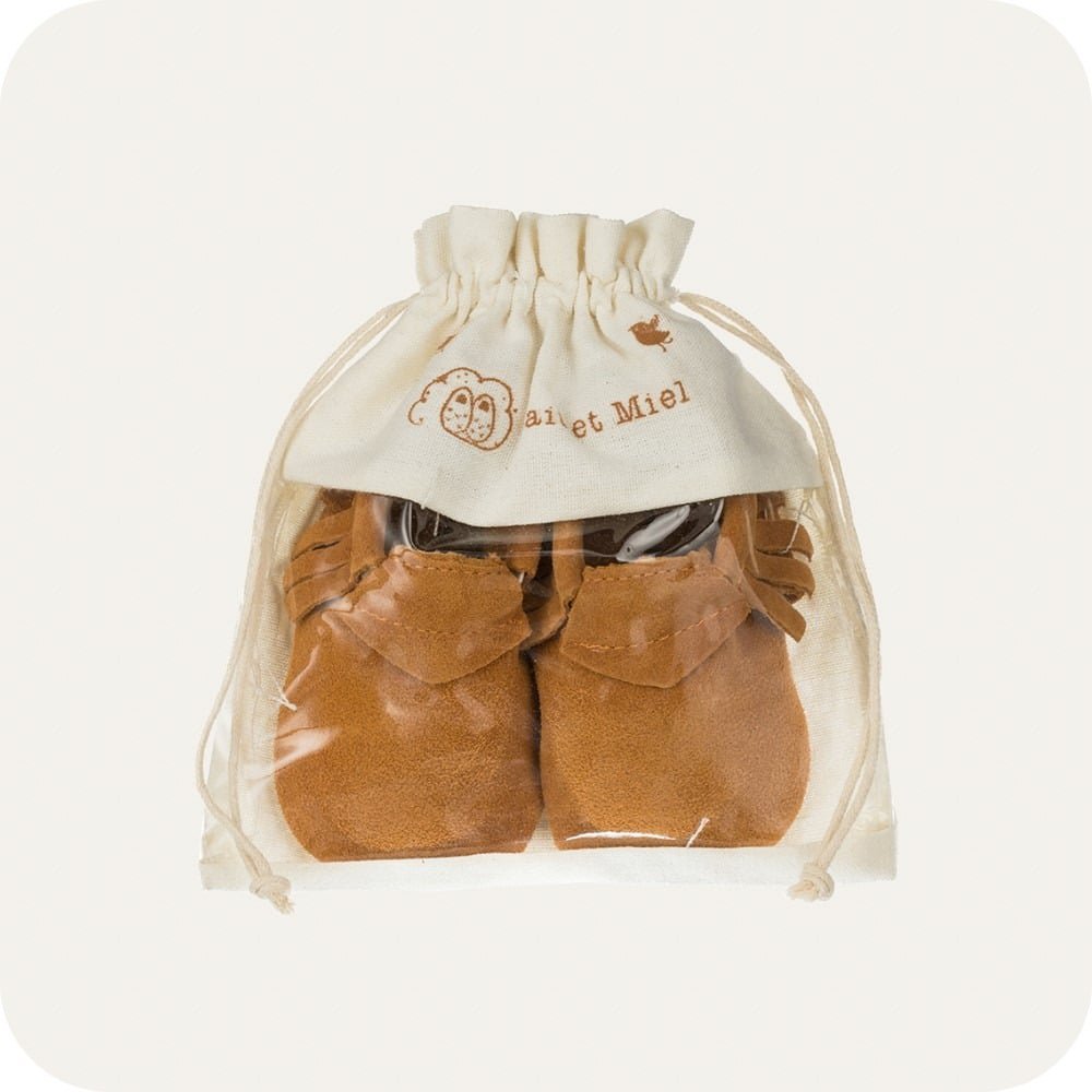Babyschoenen camel suède flexibele zool