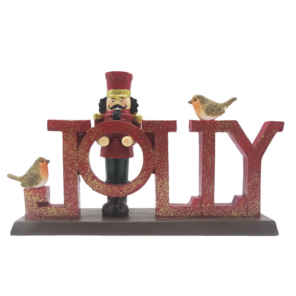 Nutcracker Figurine 18 cm Red Plastic Christmas Decoration