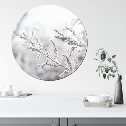 Wall circle snowy twig