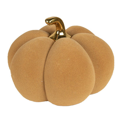 Decoratie Pompoen Ø 18x14 cm Geel Keramiek